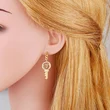 Clearance 2023 European and American retro earrings geometric trend key earrings simple cold style earrings female erw67