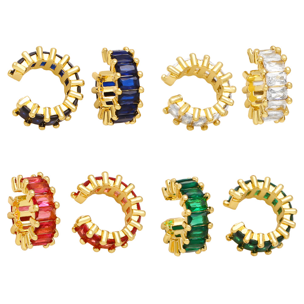 Clearance hot sale European and American zircon ear clip no piercing earrings female simple cool style ear bone clip ert81