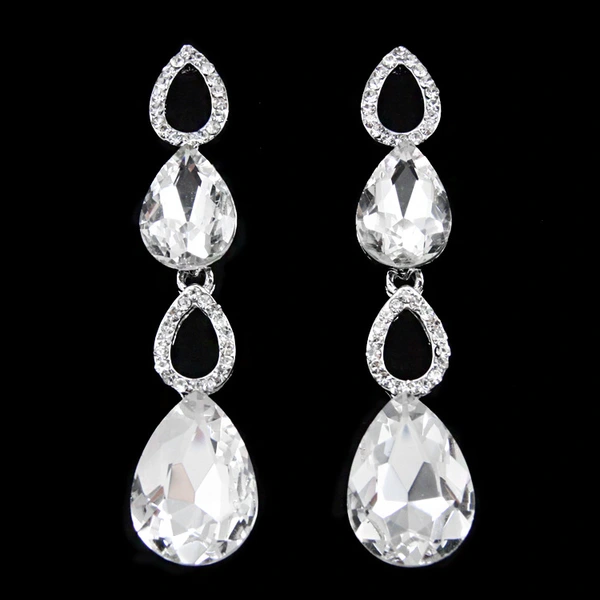 AS jewelry European and American new versatile wedding earrings women's water drop inlaid water drop earrings earrings erg89