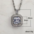 Square zircon pendant European and American classic high-quality necklace accessories birthday gift jewelry manufacturers wholesale