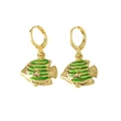 AS jewelry ocean wind drop oil color starfish earrings female gold-plated fish earrings female erz05