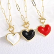 AS jewelry hot selling love heart shaped oil drop pendant necklace clavicle chain nkb840 necklace
