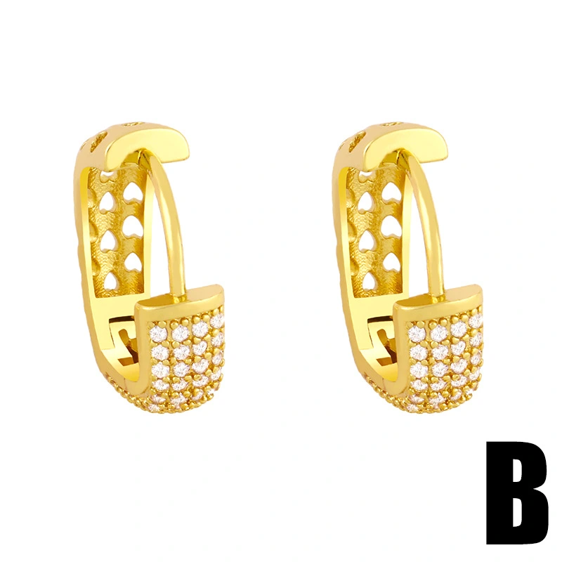 South Korea's Dongdaemun new trend half ear clip earrings personality temperament niche design diamond earrings female erx05