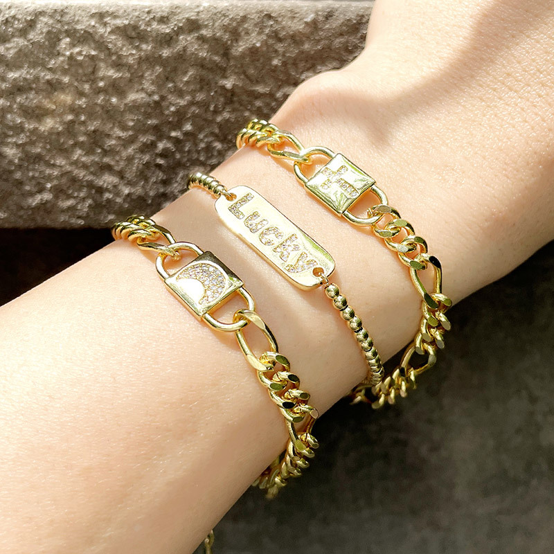 Clearance bracelet Korean style trendy jewelry women's rainbow moon cross bracelet mother and child chain bracelet brd14