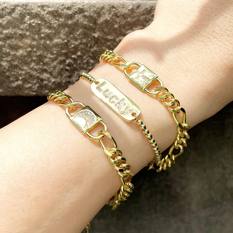 Clearance bracelet Korean style trendy jewelry women's rainbow moon cross bracelet mother and child chain bracelet brd14