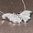  Japanese and Korean butterfly tail necklace women's shiny exquisite sweet jewelry micro-inlaid zircon small fresh necklace
