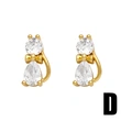 Simple, exquisite, small, diamond-studded zircon, star, lightning, flower, cat, earrings, niche, mini earrings ert30
