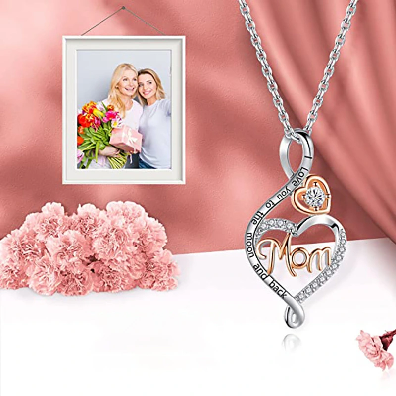 New arrival, hot selling necklace in Europe and America, heart-shaped mom necklace