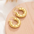 Creative bamboo U-shaped earrings for women, fashionable French style earrings, meteorite hot sale