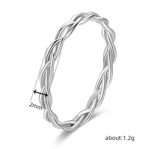  Classic simple plain ring female geometric lines wrapped twist design fashion minimalist popular ring