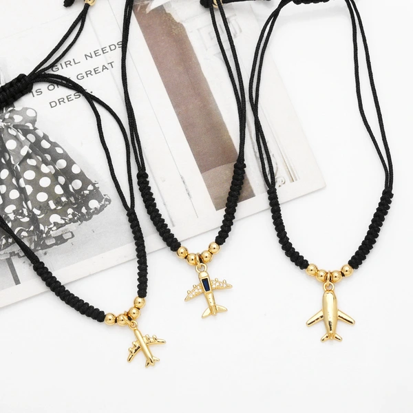 European and American simple fashion braided bracelet new style niche design all-match hip-hop airplane bracelet brk72