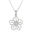  Five-petal cherry blossom necklace for women, popular sunflower clavicle necklace, Korean style zircon necklace