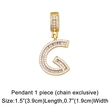 Hot selling zircon English letter necklace European and American fashion hip hop men and women 26 letter necklace nkb174