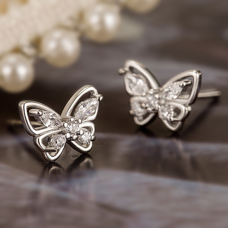  Korean style ladies simple butterfly earrings for women daily wear sweet jewelry elegant popular jewelry