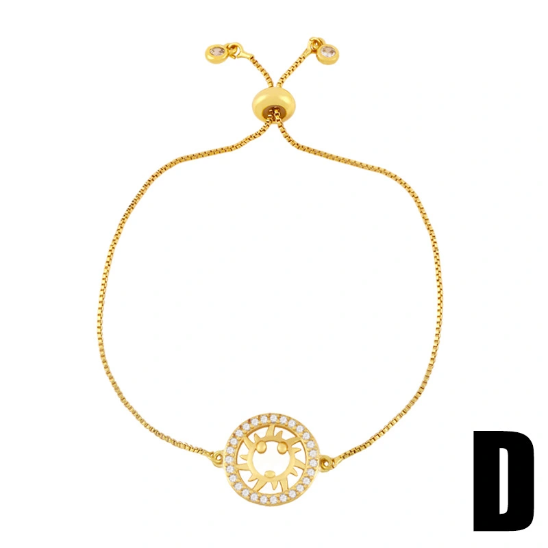 Clearance 2024 Paperclip Snake Bracelet European and American All-match Simple Sun Tree of Life Zircon Bracelet Female brd90