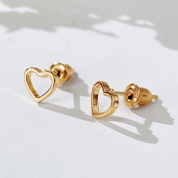 Korean minimalist earrings for women, hollow heart-shaped earrings, romantic Valentine's Day gift for girlfriend
