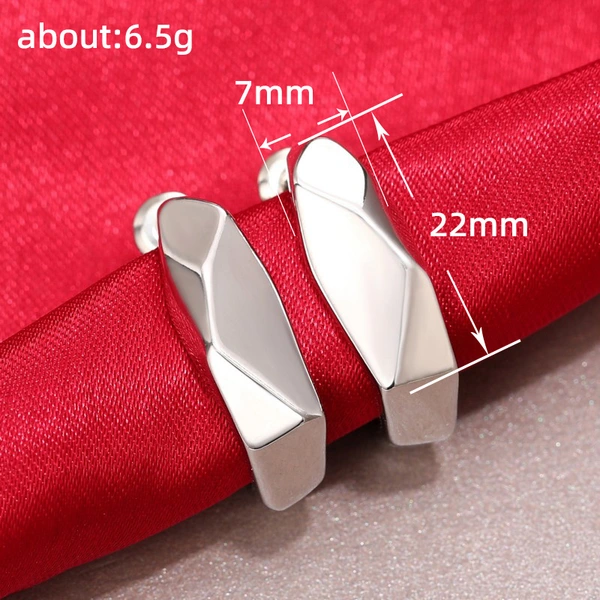 Personalized square design folding earrings unique design irregular earrings geometric metal earrings for women