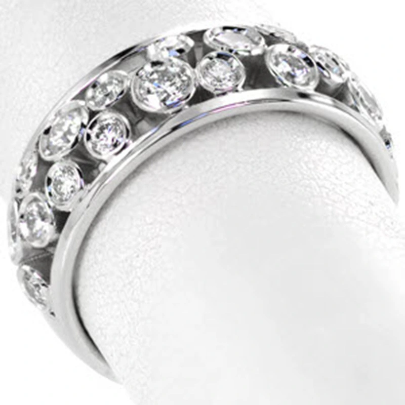 Best-selling new exquisite hollow micro-inlaid zircon ring unisex temperament ring