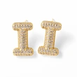 AS jewelry hot selling 26 English letters earrings gold-plated full zircon earrings female era009