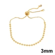 Popular all-match adjustable pull-out round bead bracelet copper 18K gold beaded bracelet bra70