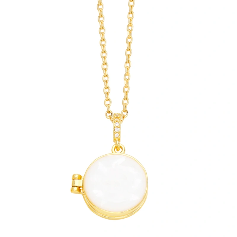 Virgin Mary round heart-shaped photo box necklace can be opened to hold photos geometric photo box necklace wholesale nku36