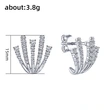 Hot-selling ear clips for women, fashionable and light luxury, full diamond claw-shaped earrings, personalized niche high-end earrings