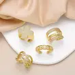 AS jewelry Europe and the United States hot selling flower full zircon ring female gold-plated double layer open ring rih07