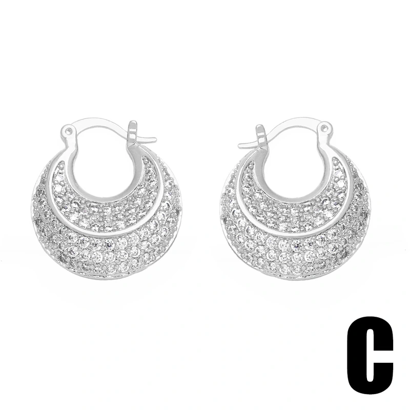 European and American simple fashion inlaid zircon heart earrings niche light luxury high-end gold-plated earrings erz31