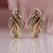 Korean style personalized all-match earrings twisted irregular earrings metal hollow design female earrings