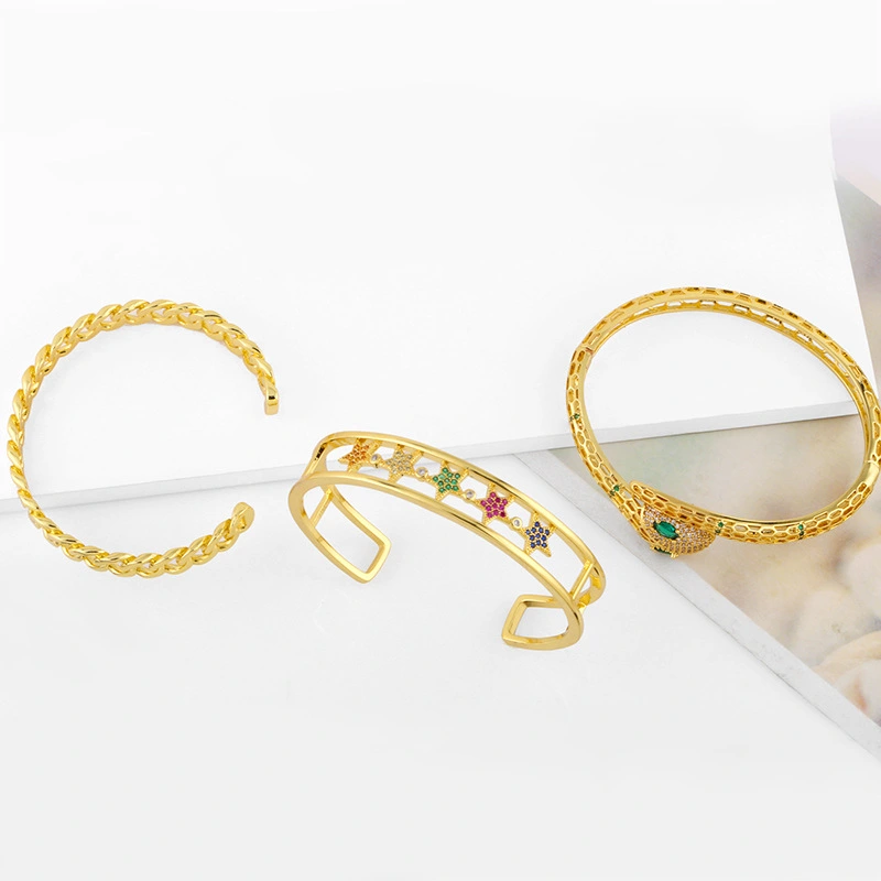 European and American hip-hop Cuban bracelet punk metal snake bracelet jewelry gift pentagram bracelet brc77