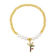 26 English letters bracelet female European and American copper beads pearl elastic bracelet fashion crown letter bracelet brf80