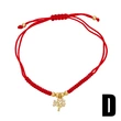 Hot selling cute kitten red string bracelet fashion triangle tree of life pendant bracelet brk84