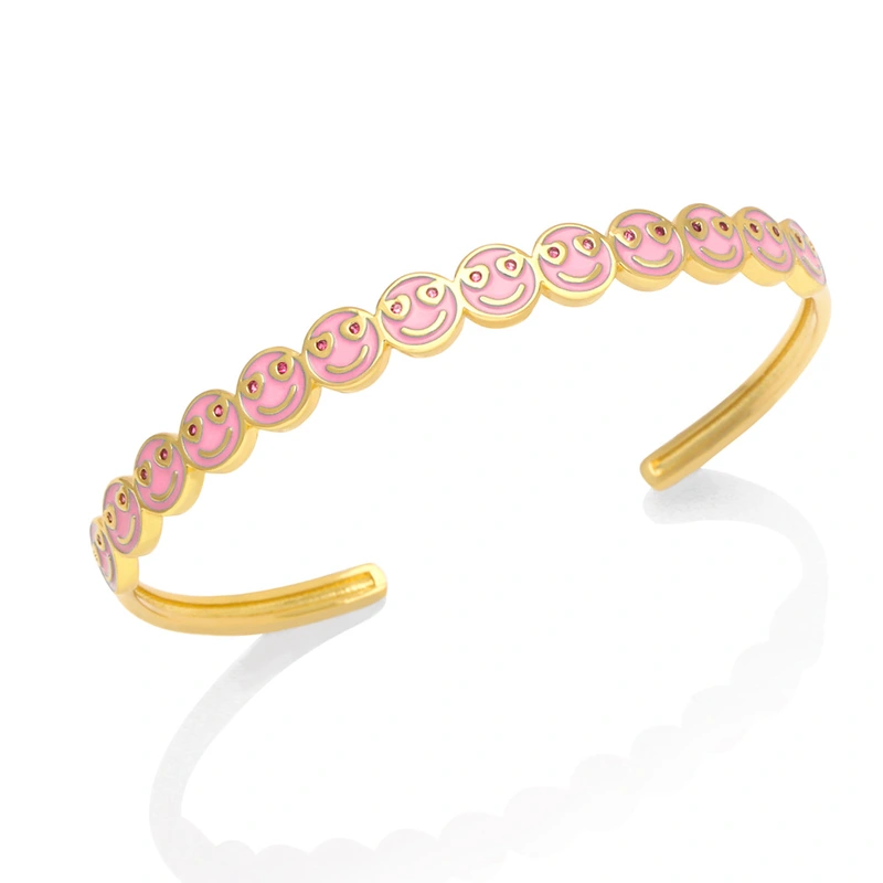 Clearance color oil drop smiley face bracelet personality niche design Internet celebrity student girlfriend bracelet brg26