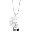 Hot selling crystal agate moon wrapped around the tree of life pendant necklace handmade fortune tree necklace nkb616