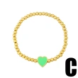 Clearance gold round bead bracelet 2024 female niche design oil drop love heart hand jewelry brd80