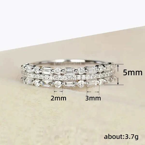 Korean style super shiny multi-layer ring Pinxixi new three-layer thin circle line designer style jewelry