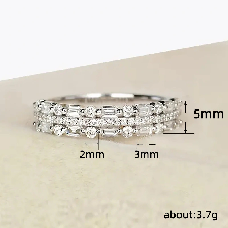 Korean style super shiny multi-layer ring Pinxixi new three-layer thin circle line designer style jewelry