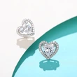  High-quality metal heart-shaped earrings, double-layer hollow exquisite earrings, small heart-to-heart earrings