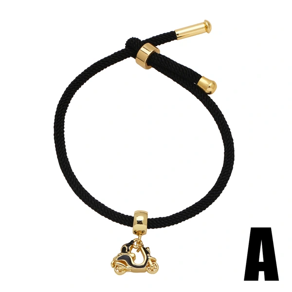 AS jewelry hot selling electric car pendant bracelet gold-plated oil drop color bracelet hand jewelry bre46
