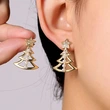  Christmas light luxury style earrings for women Christmas design earrings European and American temperament ladies hot style