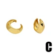 Clearance European and American simple glossy earrings female personality creative versatile gold-plated round ear clip earrings erz48