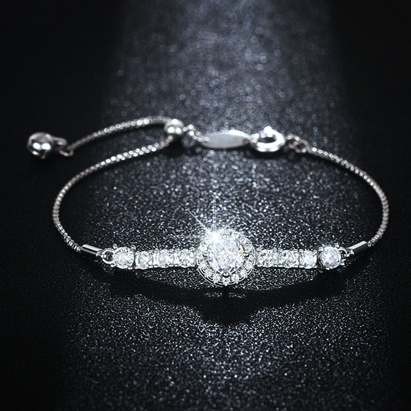New bracelet from the source manufacturer for women, fashionable and individual, everyday elegant accessories, round zircon, shiny jewelry