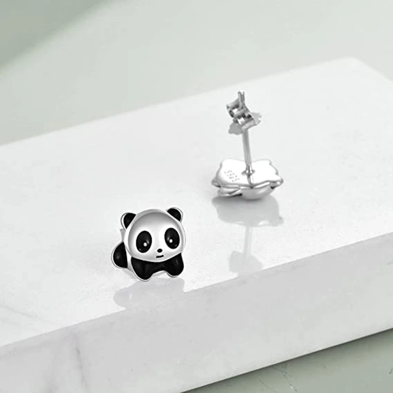 Cartoon cute national treasure panda earrings panda new trend style personality earrings souvenir gift