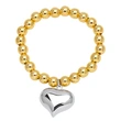AS jewelry new hot selling smooth love peach heart bracelet female gold-plated beaded bracelet hand jewelry brf33
