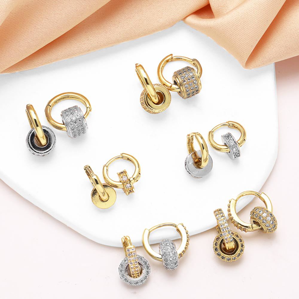 AS jewelry hot selling irregular pendant earrings female gold-plated zircon earrings earrings era344