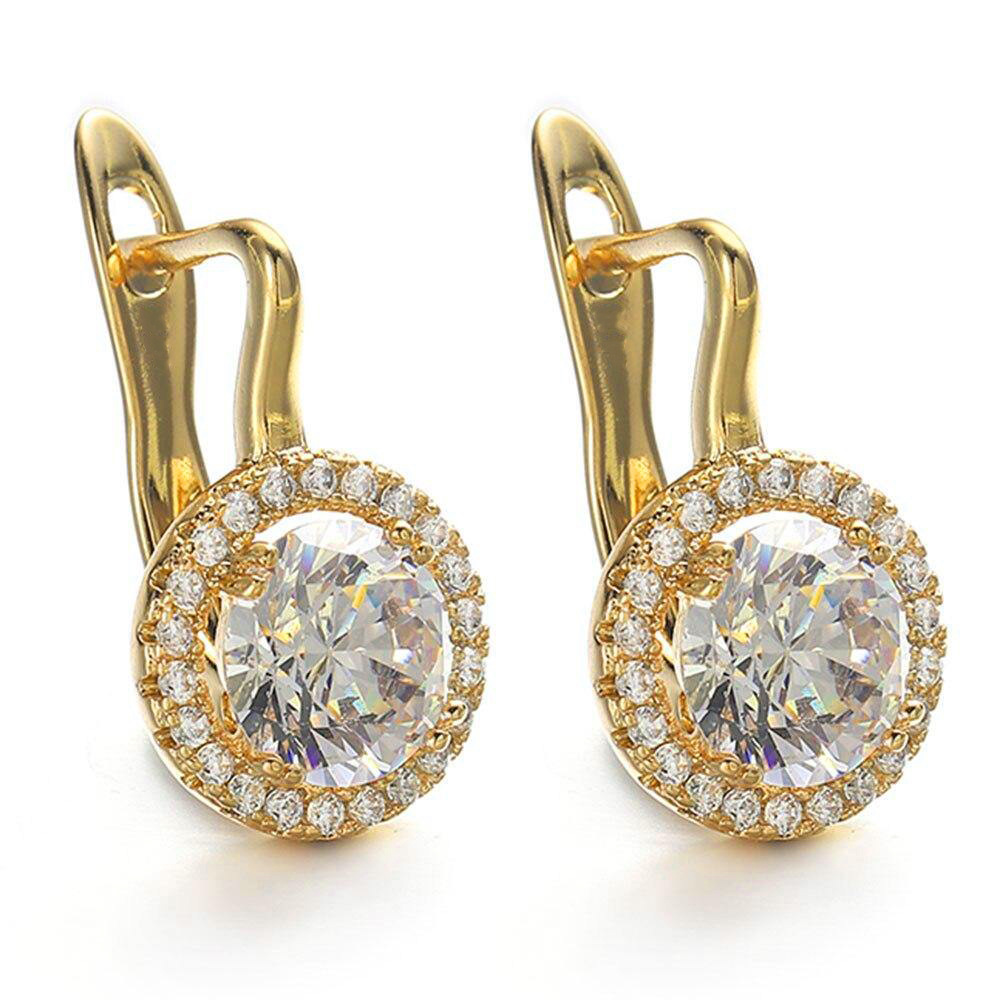 Fashion design European and American zircon earrings for women trendy commuter versatile earrings accessories wholesale
