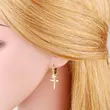 Clearance European and American cross heart earrings temperament network celebrity earrings trendy cool earrings simple earrings erz16
