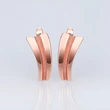 Joom's new copper earrings, metal geometric couple earrings, temperament European and American celebrity earrings