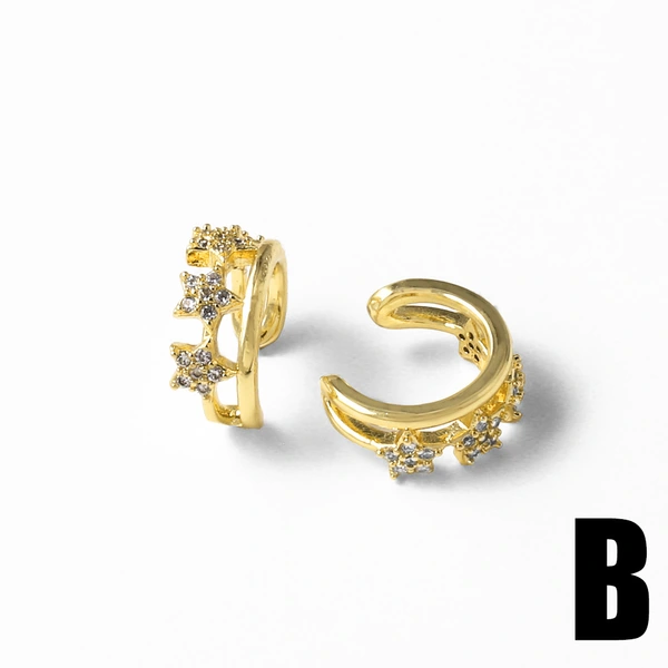 AS jewelry Europe and the United States hot selling full zircon star ear bone clip earrings earrings era075 ear cuff