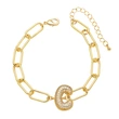 AS jewelry European and American hot-selling copper plated 18k gold zircon 26 English letters love bracelet jewelry brh51